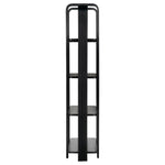 Giza Industrial Steel Black Bookcase - LOOMLAN - Bookcases