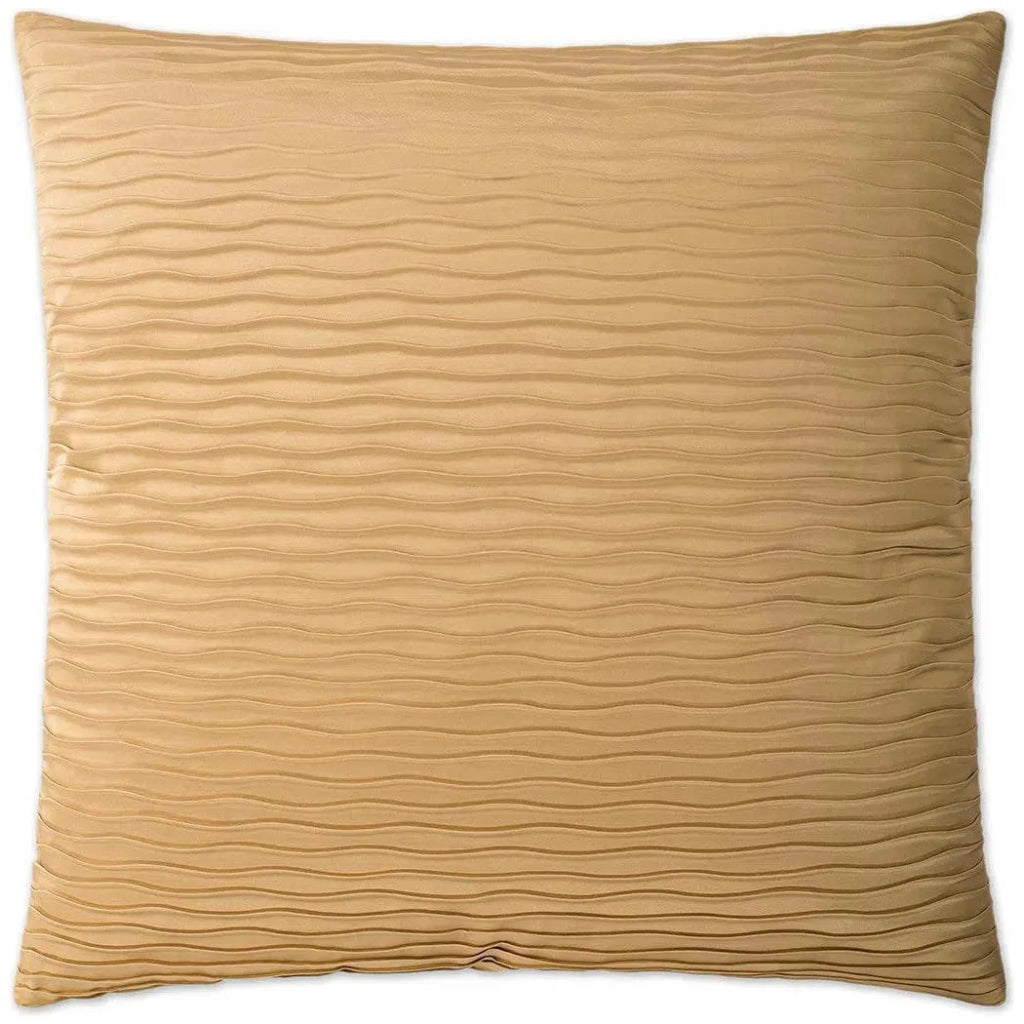 Glimmer Pleat Gold Throw Pillow With Insert - LOOMLAN - D.V. Kap - Throw Pillows