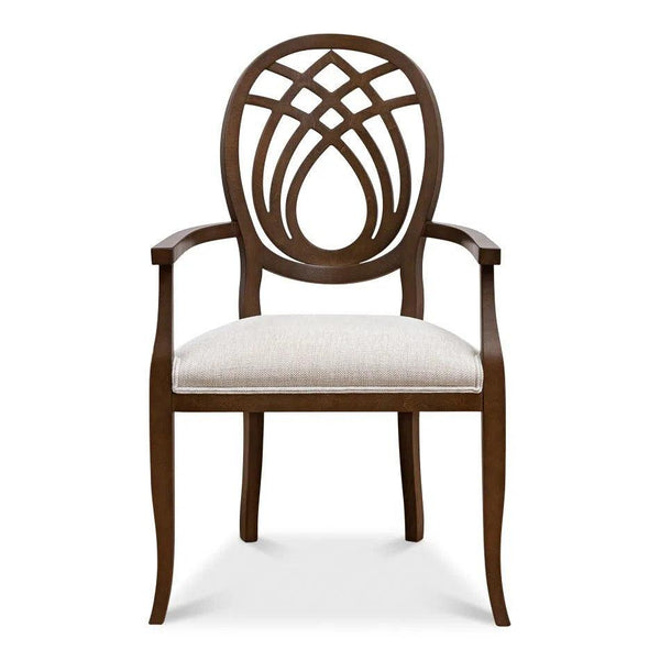 Goccia Arm Chair Driftwood Oatmeal - LOOMLAN - Sarreid - Accent Chairs