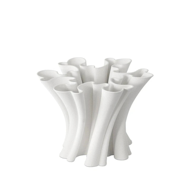 Godet Modern Design White Porcelain Vase - LOOMLAN - Currey & Co - Vases & Jars