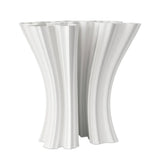 Godet Modern Design White Porcelain Vase - LOOMLAN - Currey & Co - Vases & Jars
