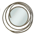 Gold Circles Aluminum d Round Wall Mirror - LOOMLAN - Wall Mirrors