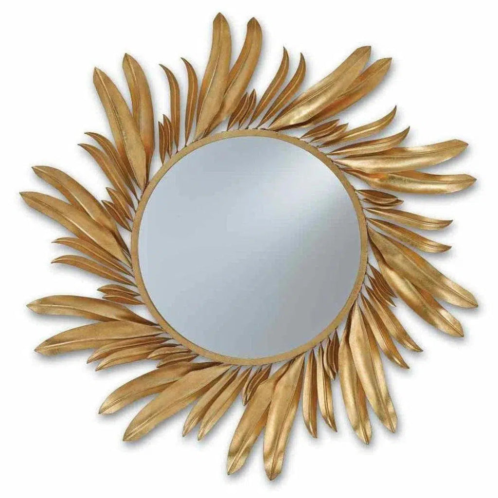 Gold Leaf Folium Mirror - LOOMLAN - Currey & Co - Wall Mirrors