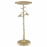 Gold Piaf Gold Drinks Table - LOOMLAN - Currey & Co - Side Tables