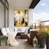 Golden Cityscape Indoor Outdoor Wall Art - LOOMLAN - LOOMLAN - Canvas Art