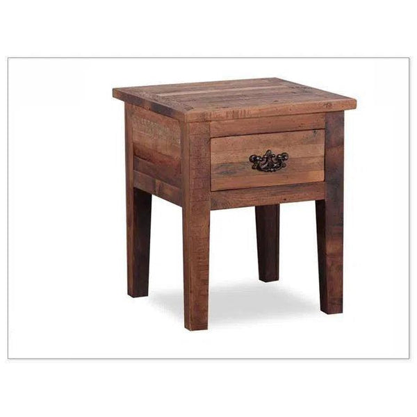 Good Earth Square Wood Lamp Table - LOOMLAN - LOOMLAN - Side Tables