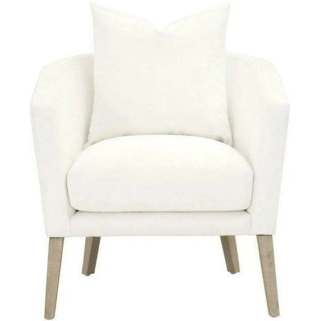 Gordon Club Chair LiveSmart White Natural Gray Oak - LOOMLAN - Essentials For Living - Accent Chairs