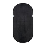 Gorky Black Wood Framed Oval Wall Mirror - LOOMLAN - Noir - Wall Mirrors