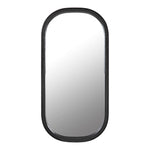 Gorky Black Wood Framed Oval Wall Mirror - LOOMLAN - Noir - Wall Mirrors