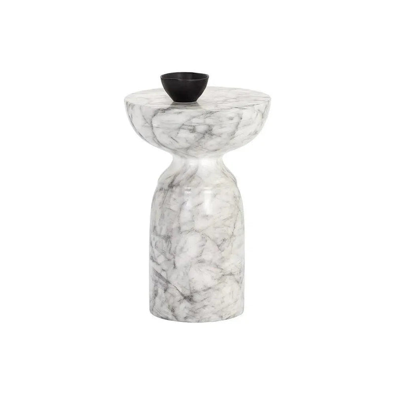 Goya Concrete Outdoor Round End Table - LOOMLAN - SUNPAN - Outdoor Side Tables