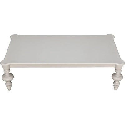 Graff Wood White Rectangle Coffee Table - LOOMLAN - Noir - Coffee Tables