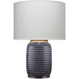 Graham Dark Blue Ceramic Table Lamp - LOOMLAN - Jamie Young - Table Lamps