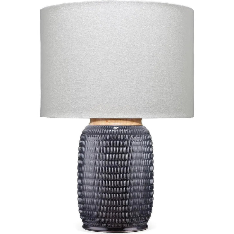 Graham Dark Blue Ceramic Table Lamp - LOOMLAN - Jamie Young - Table Lamps