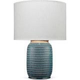 Graham Indigo - Blue Ceramic Table Lamp - LOOMLAN - Jamie Young - Table Lamps
