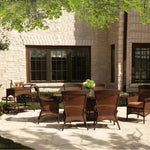 Grand Traverse Outdoor Oval Dining Table Umbrella Hole - LOOMLAN - Lloyd Flanders - Outdoor Dining Tables