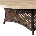 Grand Traverse Outdoor Round Coffee Table Umbrella Hole - LOOMLAN - Lloyd Flanders - Outdoor Coffee Tables