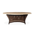 Grand Traverse Outdoor Round Coffee Table Umbrella Hole - LOOMLAN - Lloyd Flanders - Outdoor Coffee Tables