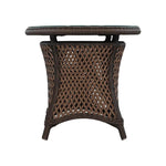 Grand Traverse Outdoor Round End Table Glass - LOOMLAN - Lloyd Flanders - Outdoor Side Tables