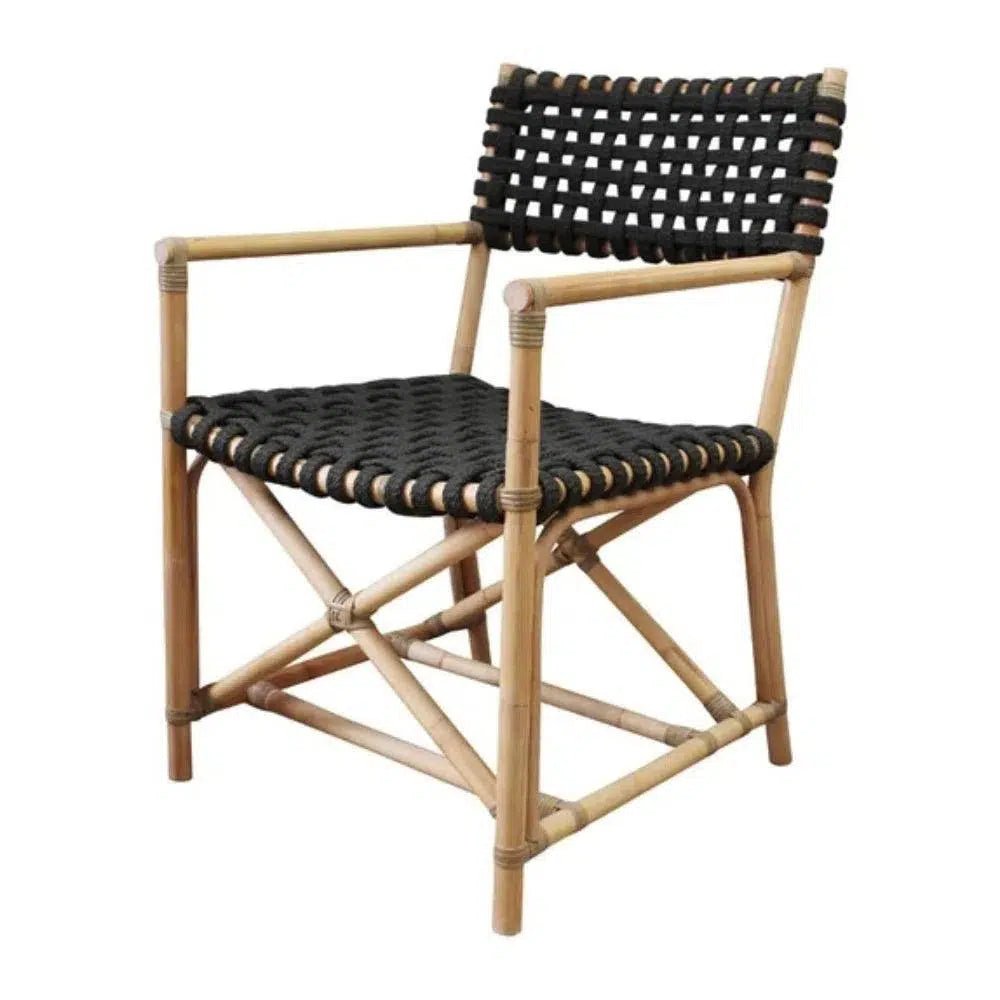 Grant ArmChair Charcoal Rope - LOOMLAN - Artesia - Dining Chairs