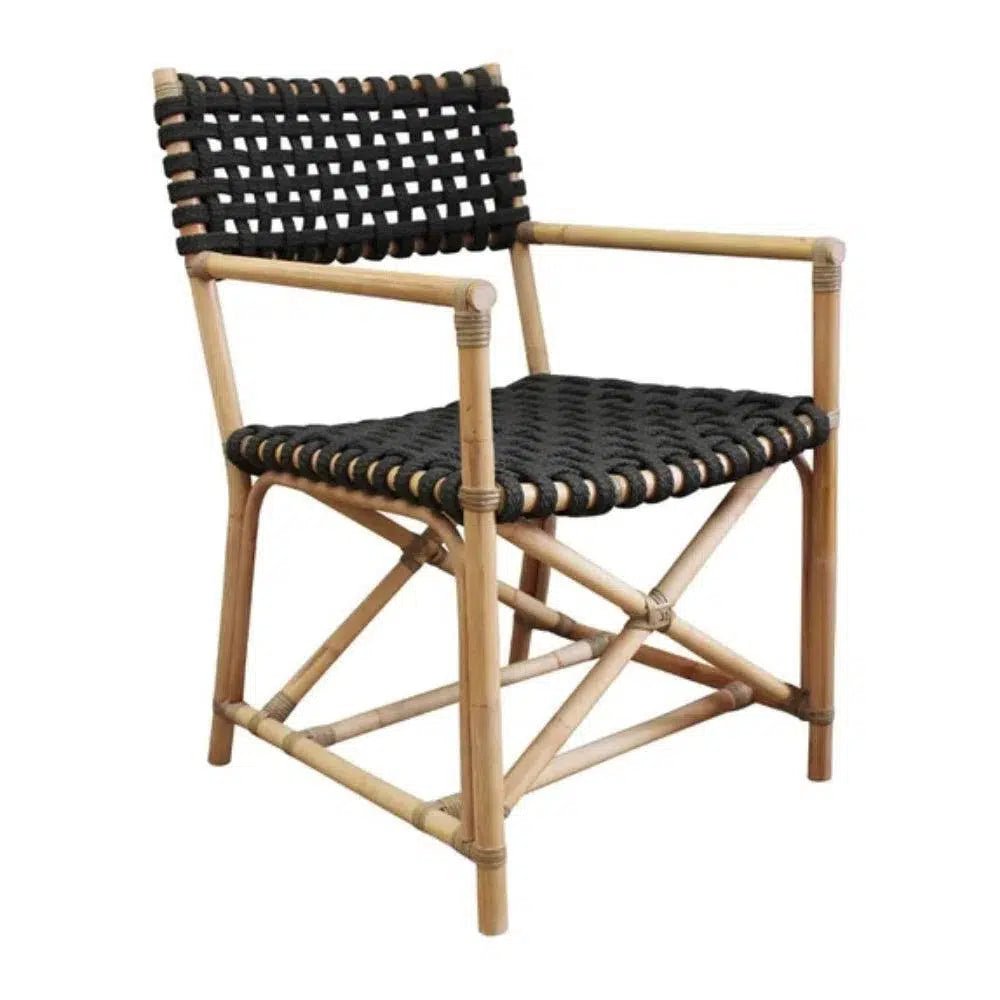 Grant ArmChair Charcoal Rope - LOOMLAN - Artesia - Dining Chairs