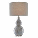 Gray Blue Taupe Clear Idyll Table Lamp - LOOMLAN - Currey & Co - Table Lamps