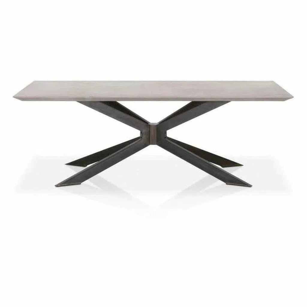 Gray Industry Rectangle Concrete Dining Table - LOOMLAN - Essentials For Living - Dining Tables