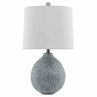 Gray Stone Wash Hadi Table Lamp - LOOMLAN - Currey & Co - Table Lamps