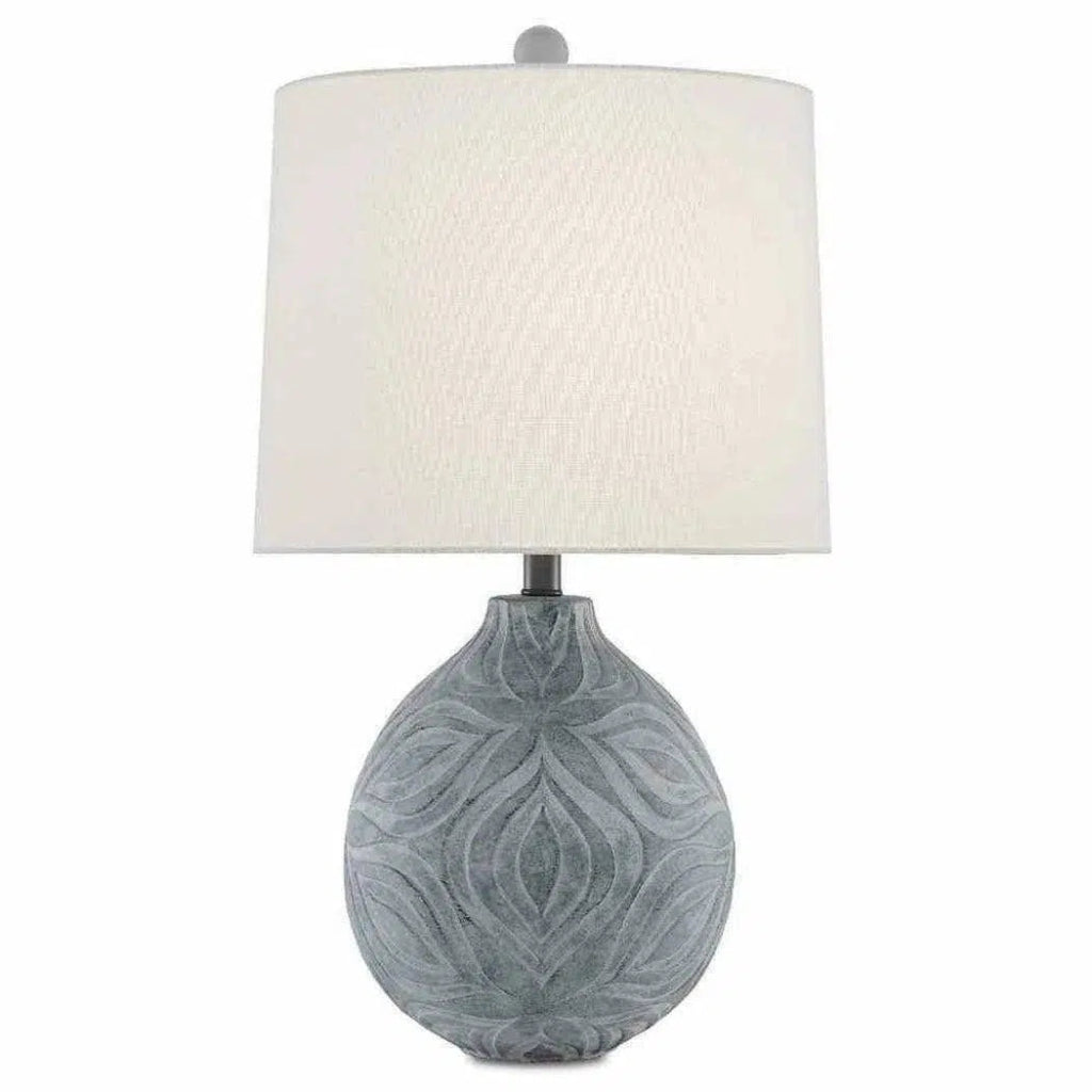 Gray Stone Wash Hadi Table Lamp - LOOMLAN - Currey & Co - Table Lamps