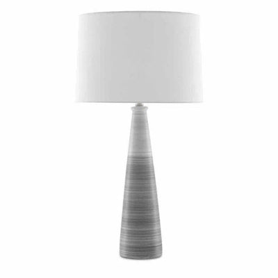 Gray White Forefront Table Lamp - LOOMLAN - Currey & Co - Table Lamps