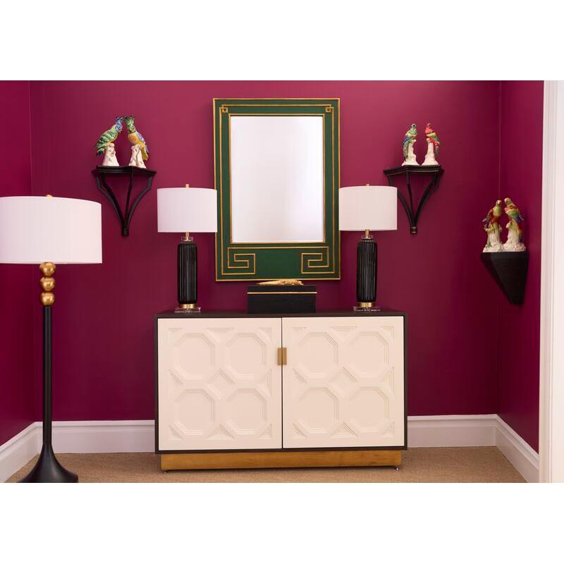 Greek Hall Wood Framed Wall Mirror - Dark Green - LOOMLAN - Chelsea House - Wall Mirrors