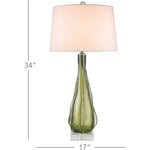 Green Clear Zephyr Table Lamp - LOOMLAN - Currey & Co - Table Lamps