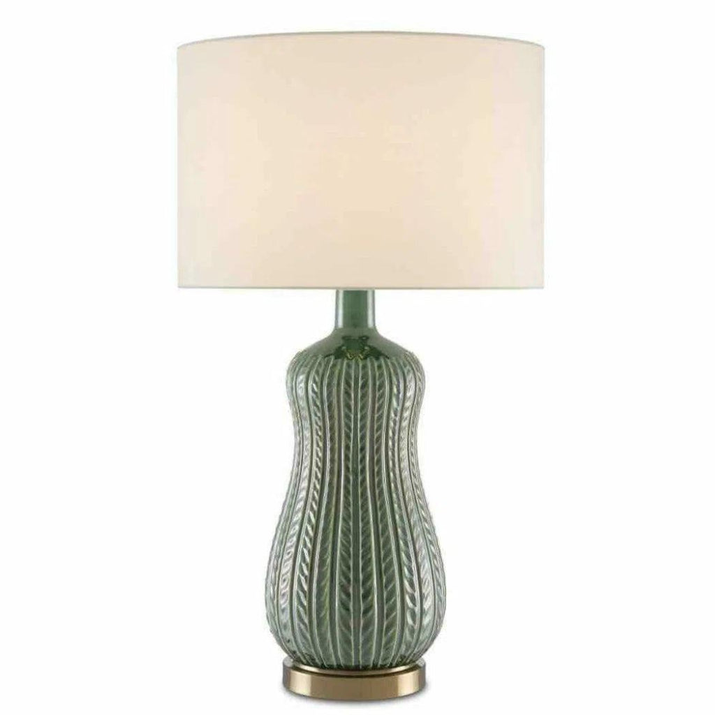 Green Mamora Green Table Lamp - LOOMLAN - Currey & Co - Table Lamps