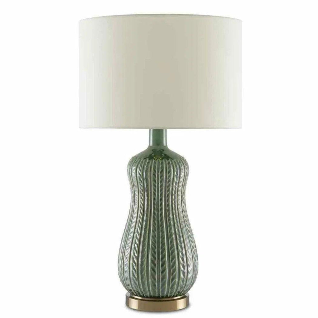 Green Mamora Green Table Lamp - LOOMLAN - Currey & Co - Table Lamps