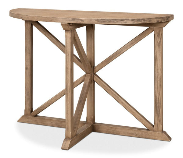 Gregorio Vineyards Half Moon Design Console Table - LOOMLAN - Sarreid - Console Tables