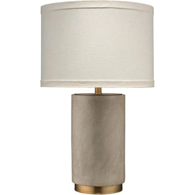 Grey Cement Tin Metal Mortar Table Lamp - LOOMLAN - Jamie Young - Table Lamps