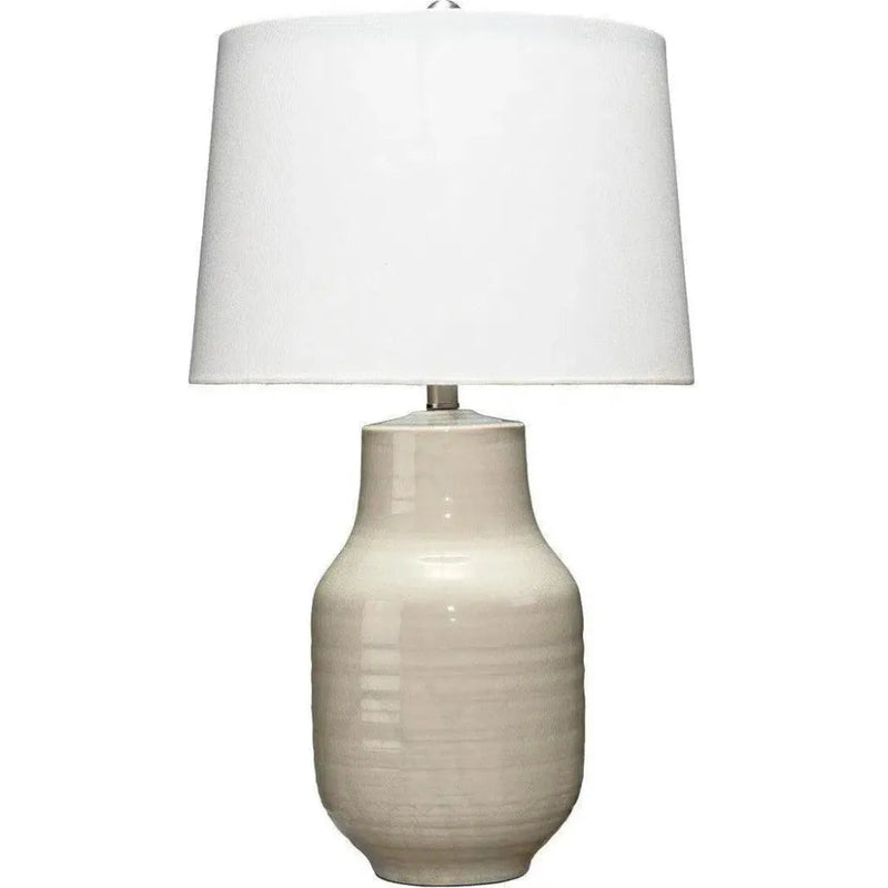 Grey Ceramic Bottle Table Lamp - LOOMLAN - Jamie Young - Table Lamps