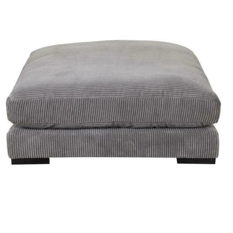 Grey Corduroy Couch Modular Ottoman - LOOMLAN - Moe's Home - Modular Components