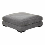 Grey Corduroy Couch Modular Ottoman - LOOMLAN - Moe's Home - Modular Components