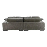 Grey Corduroy Reversible Sectional Sofa - LOOMLAN - Moe's Home - Modular Sofas