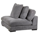 Grey Corduroy Slipper Chair Modular - LOOMLAN - Moe's Home - Modular Components