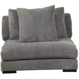 Grey Corduroy Slipper Chair Modular - LOOMLAN - Moe's Home - Modular Components