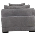 Grey Corduroy Slipper Chair Modular - LOOMLAN - Moe's Home - Modular Components
