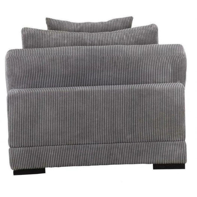 Grey Corduroy Slipper Chair Modular - LOOMLAN - Moe's Home - Modular Components