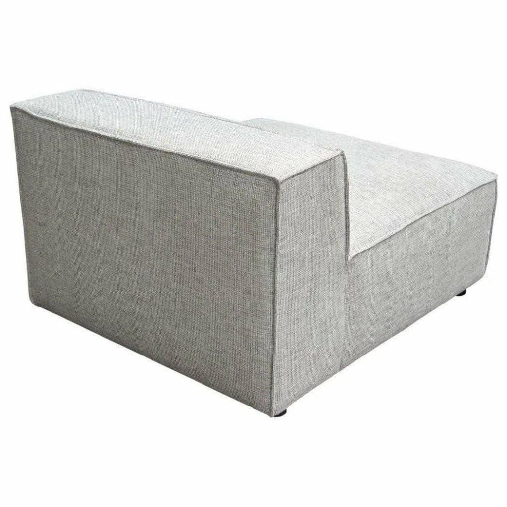 Grey Modular Sectional Sofa Slipper Chair In Barley - LOOMLAN - Diamond Sofa - Modular Components