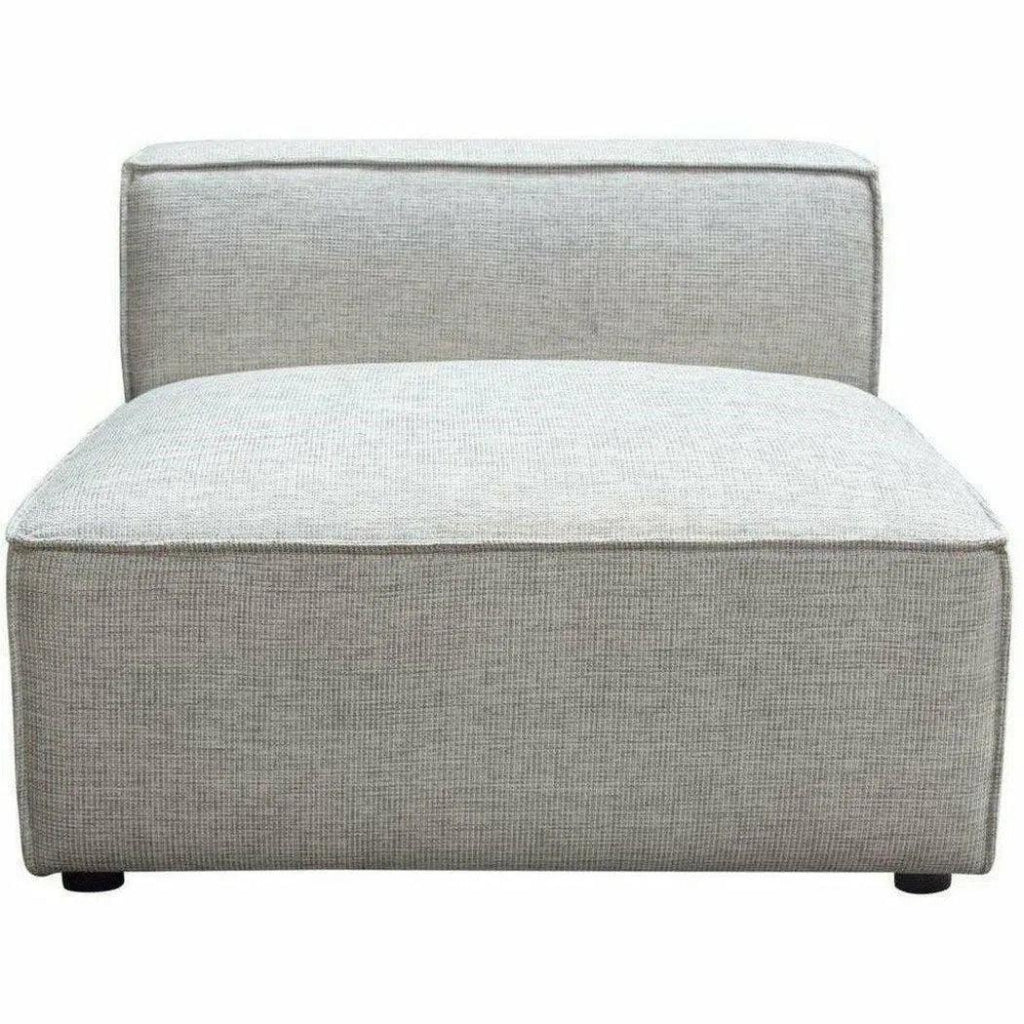 Grey Modular Sectional Sofa Slipper Chair In Barley - LOOMLAN - Diamond Sofa - Modular Components