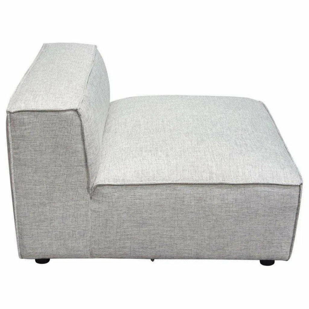 Grey Modular Sectional Sofa Slipper Chair In Barley - LOOMLAN - Diamond Sofa - Modular Components