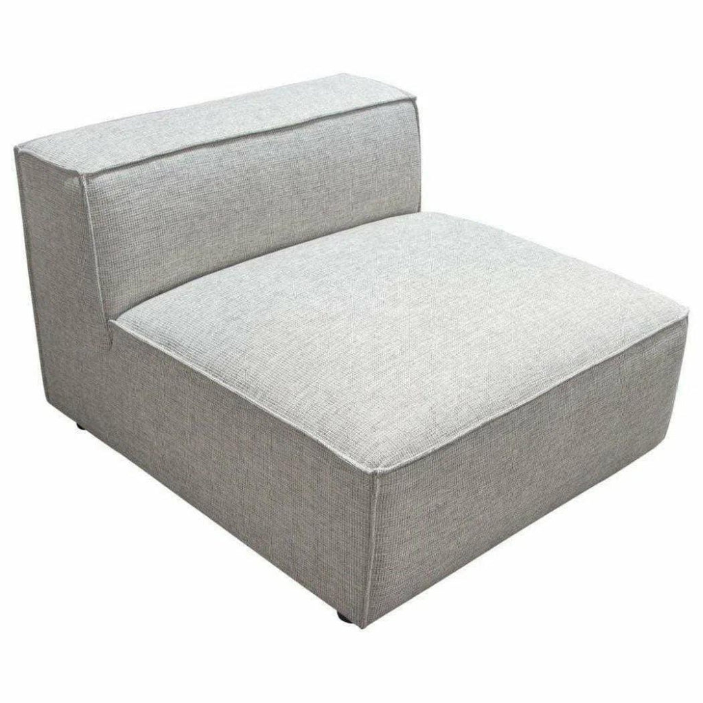 Grey Modular Sectional Sofa Slipper Chair In Barley - LOOMLAN - Diamond Sofa - Modular Components