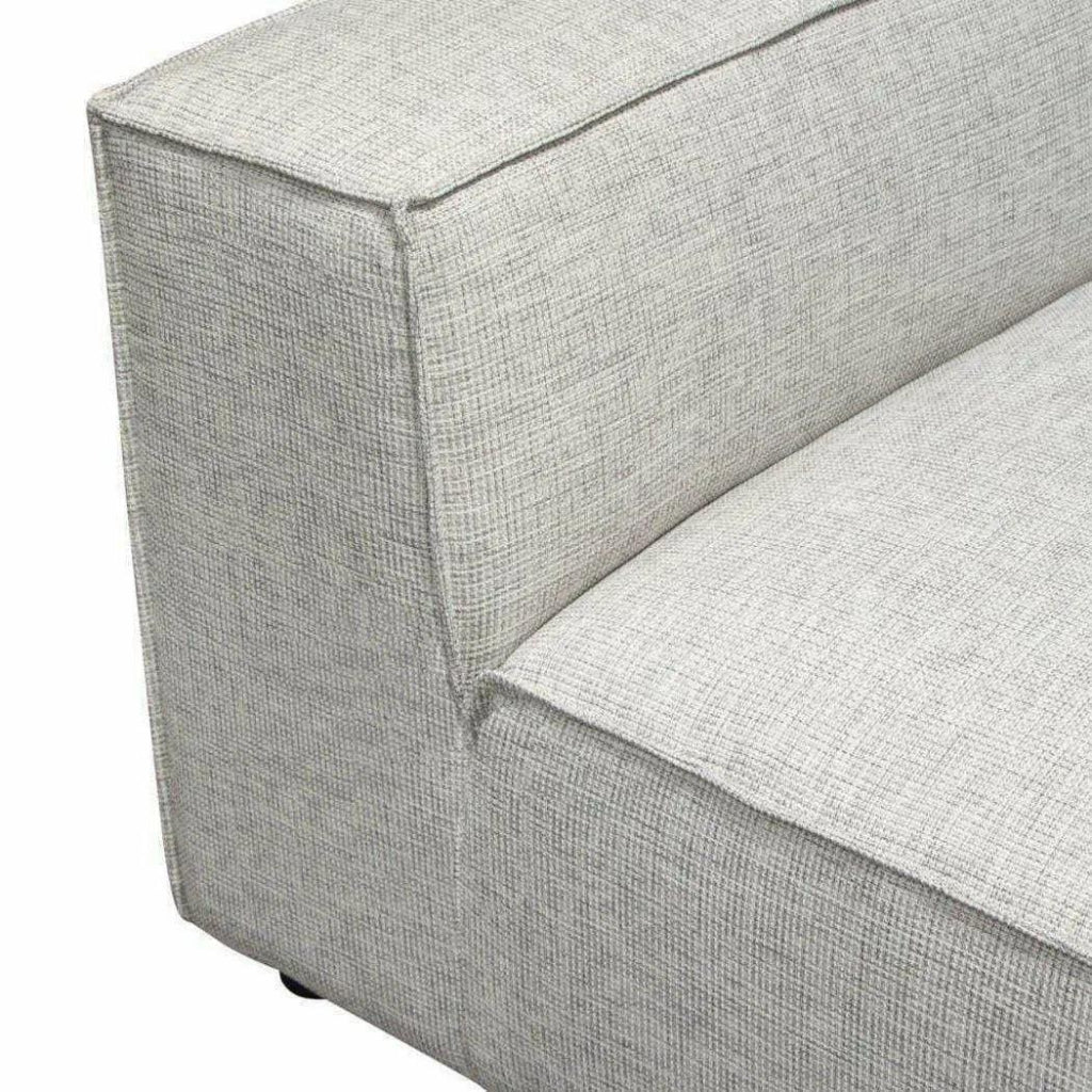 Grey Modular Sectional Sofa Slipper Chair In Barley - LOOMLAN - Diamond Sofa - Modular Components