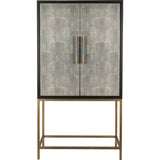 Grey Shagreen Bar on Stand - LOOMLAN - Moe's Home - Home Bar Cabinets