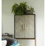 Grey Shagreen Bar on Stand - LOOMLAN - Moe's Home - Home Bar Cabinets